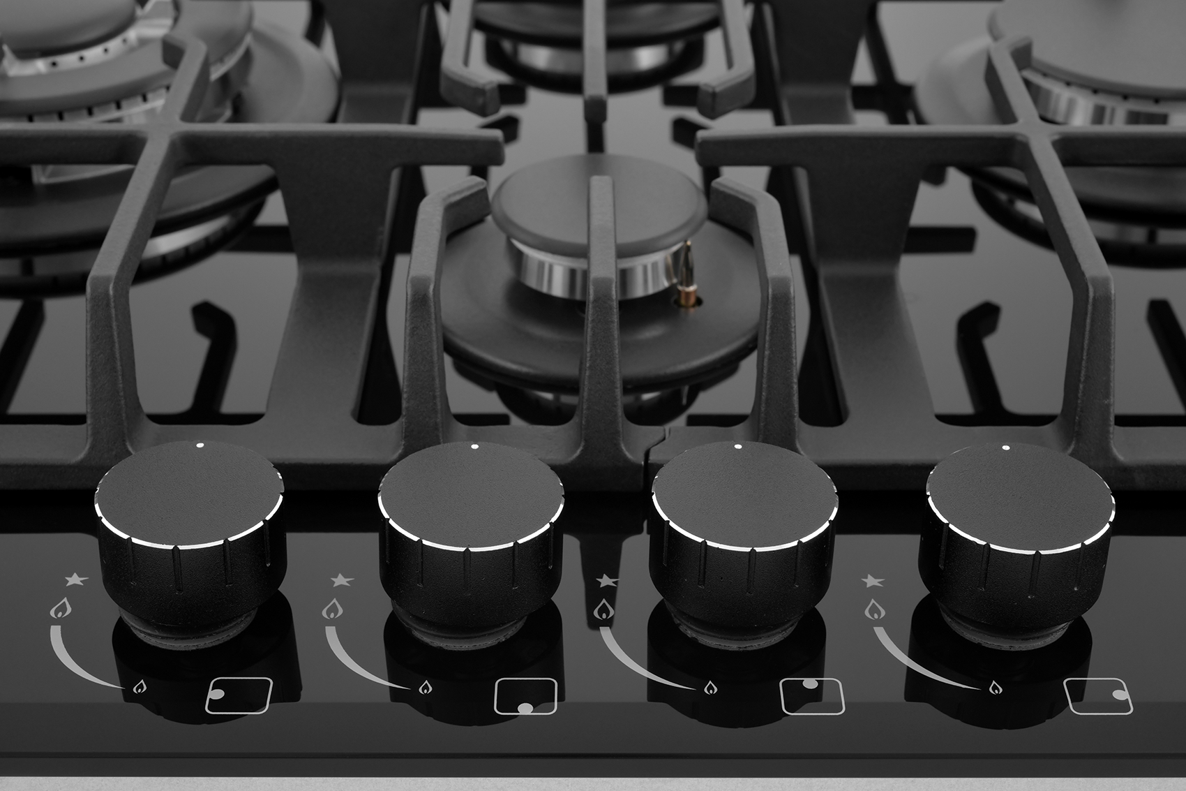 9212305 Газовая варочная поверхность ZUGEL ZGH600X STDN-0065213 - Вид №1