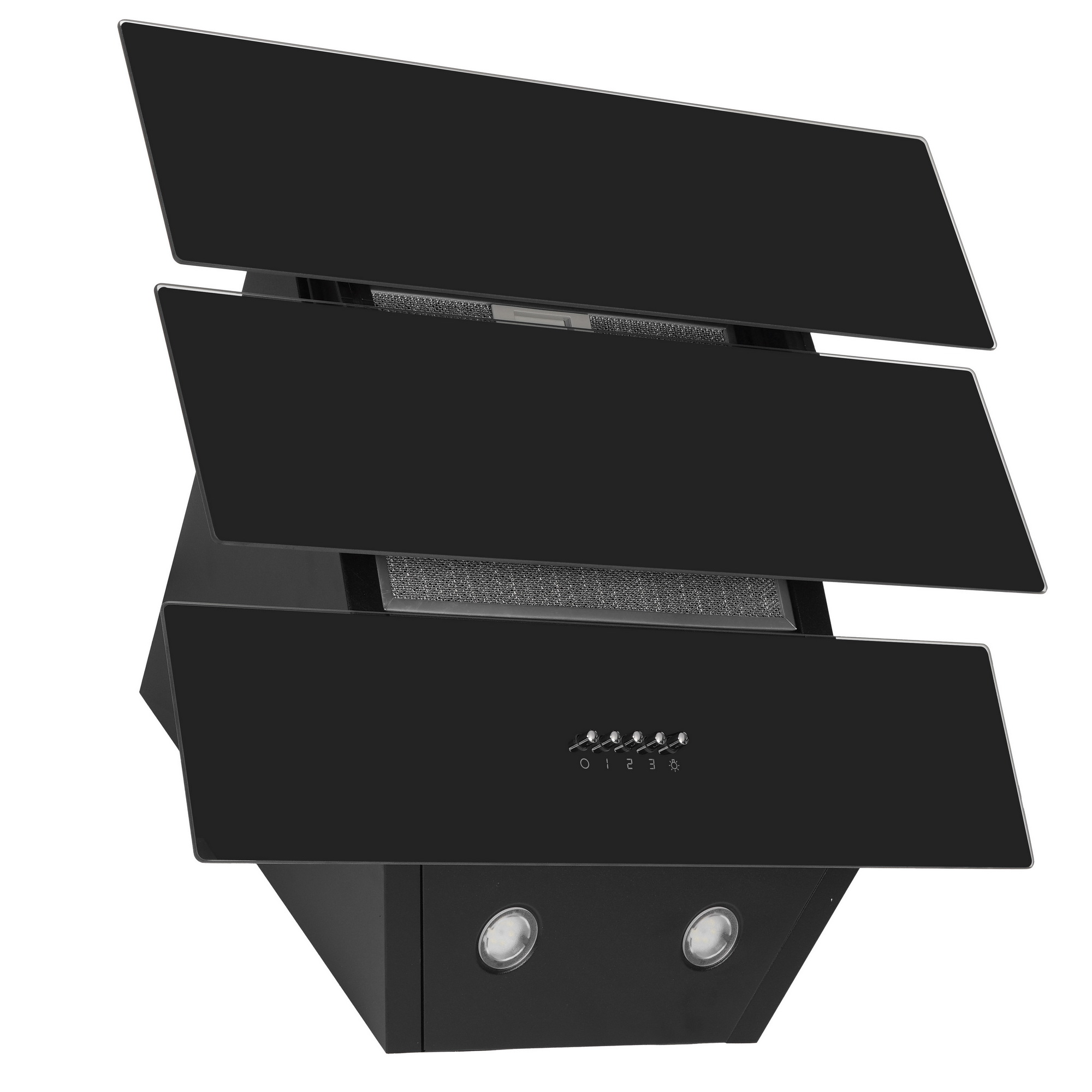 9121485 Вытяжка наклонная Monsher TROYES 60 Noir черный/черный STDN-0100086