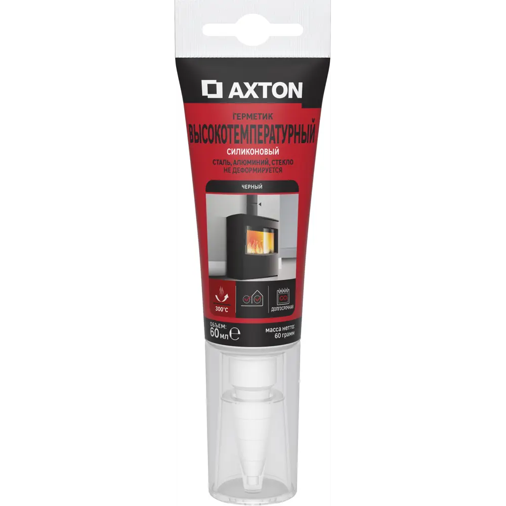 Герметик высокотемпературный Axton до 300°C цвет черный 60 мл STLM-2059958