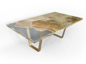 Прямоугольный стол из травертина Раполано