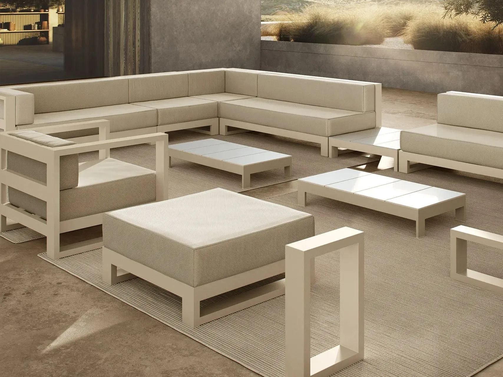 Ткань квадратный сад пуфик Vondom Posidonia ARCH-00036391 - Вид №1