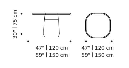 Квадратный стол из мрамора Estremoz Mambo Unlimited Ideas Poppy ARCH-00089719 - Вид №2