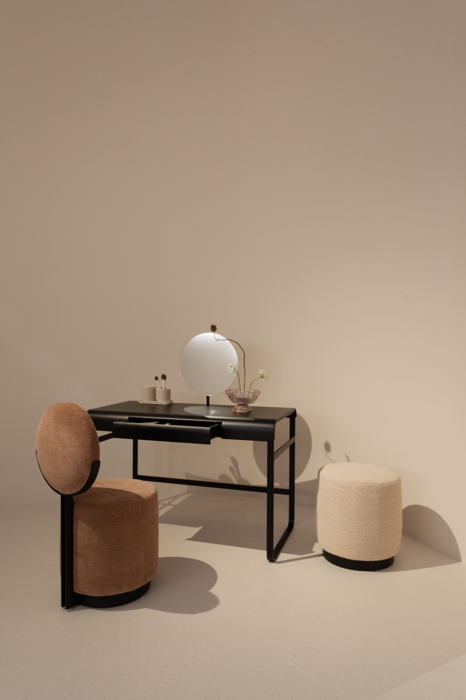 Круглый пуф из ткани Saba Italia Beauty ARCH-00092771 - Вид №1