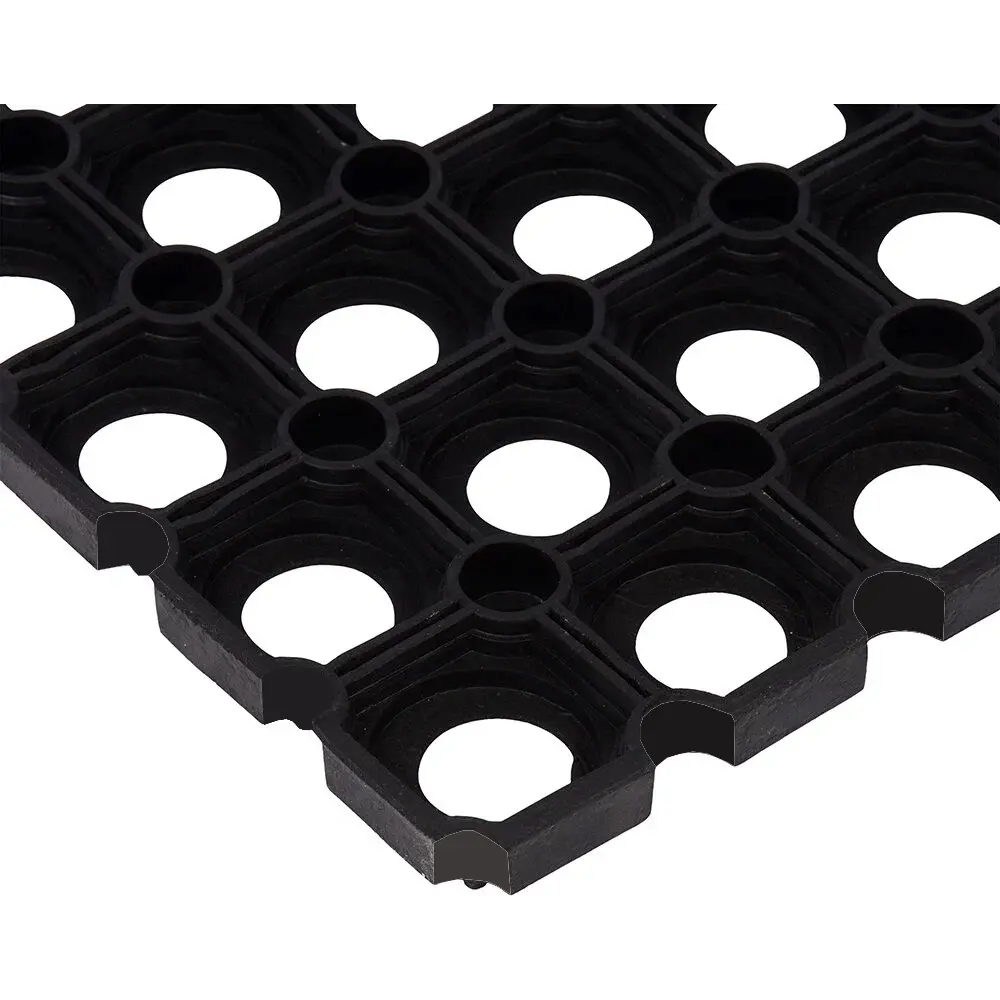 Коврик грязезащитный каучук Amigo 100x150 см цвет черный STLM-2154380 - Вид №4