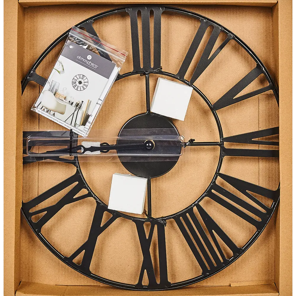 Часы настенные цвет черный 36,5 см Atmosphera Retro STLM-2198885 - Вид №4