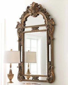 Зеркало настенное в стиле барокко "Кэмден" LOUVRE HOME НАСТЕННОЕ ЗЕРКАЛО 036121 Коричневый