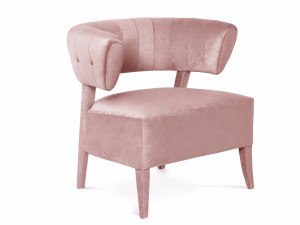 Бархатное кресло с подлокотниками