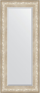 BY 3530 Зеркало с фацетом в багетной раме - виньетка серебро 109 mm EVOFORM Exclusive