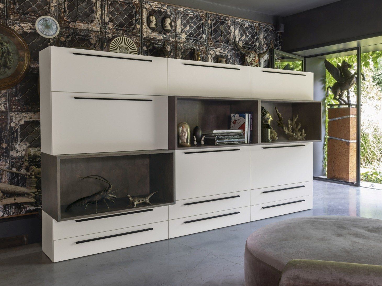 Отдельно стоящая секционная оборудованная стена из HPL De Rosso DR-ONE ARCH-00035855