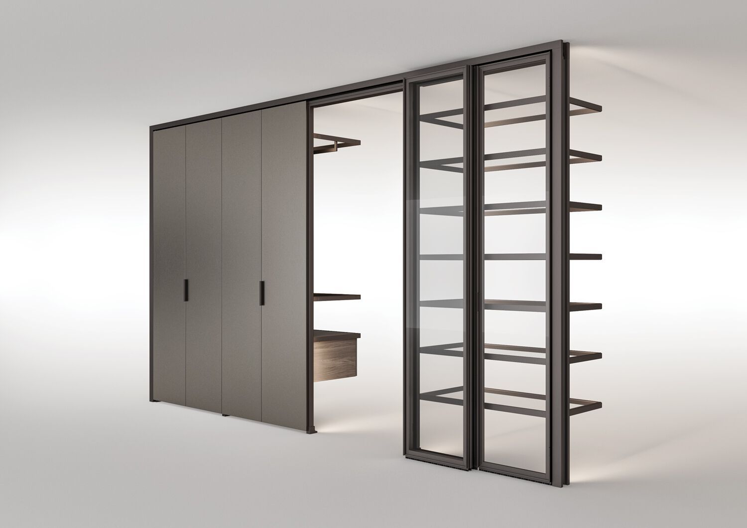 Модульная гардеробная с проходом двери MisuraEmme PALO ALTO FREE ARCH-00143168 - Вид №2