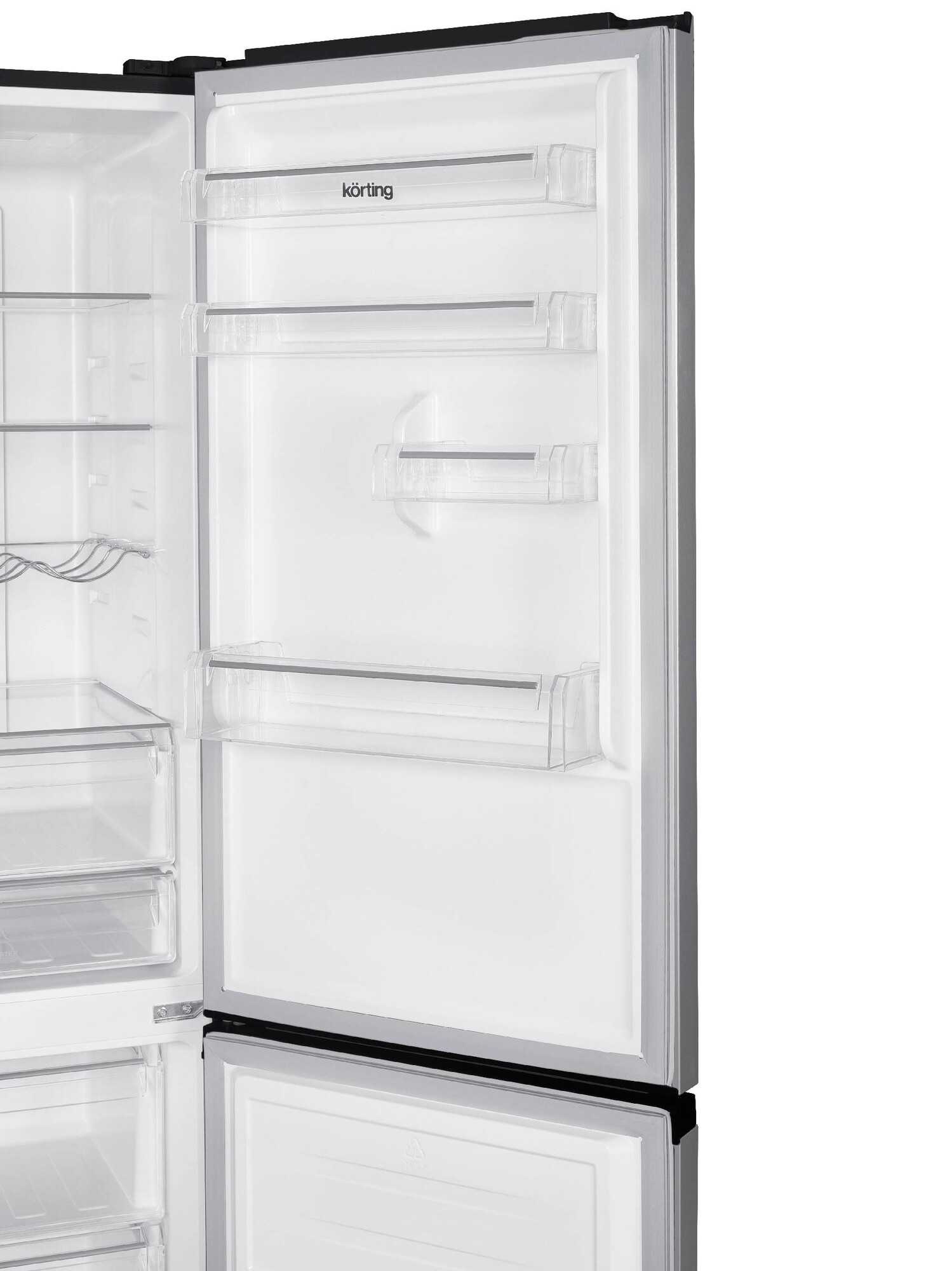 9158066 Холодильник с морозильником   Korting KNFC 62980 GN черный STDN-0126040 - Вид №6