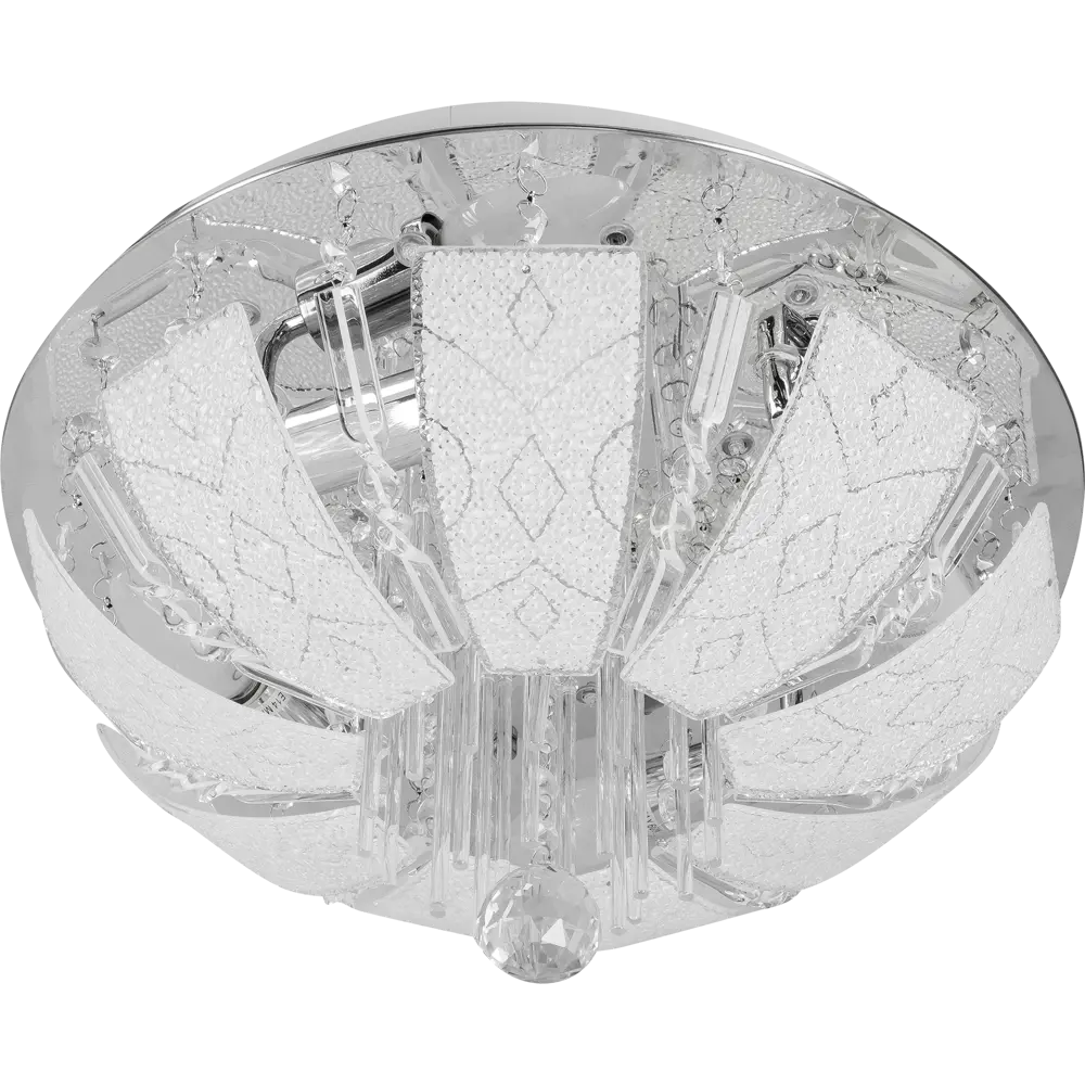 Люстра хрустальная подвесная Пари 4xE14x60 Вт, LED, металл/стекло, цвет хром WINK STLM-2074334 - Вид №1