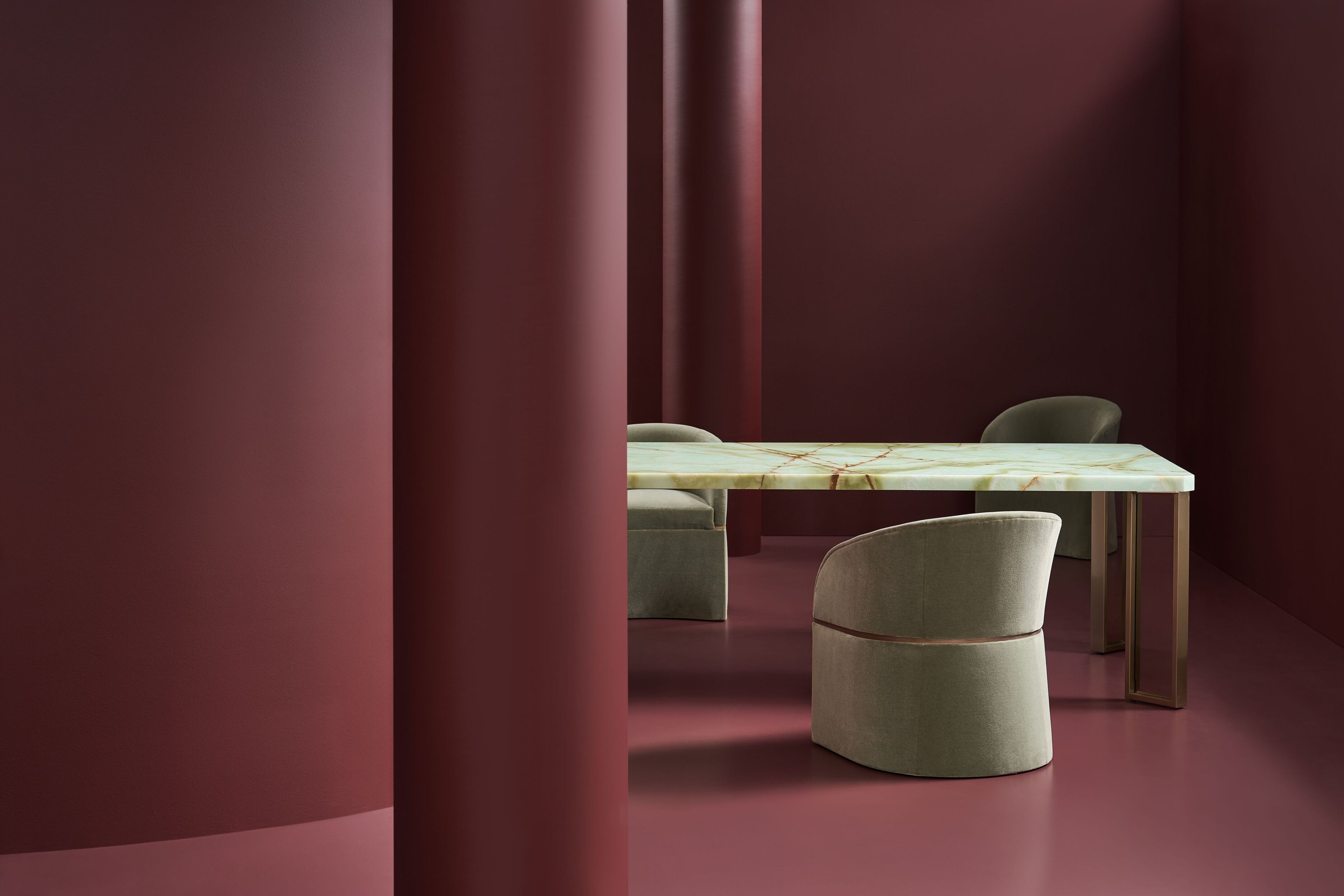 Прямоугольный стол из оникса Caracole THE NATURALIST ARCH-00141281 - Вид №1