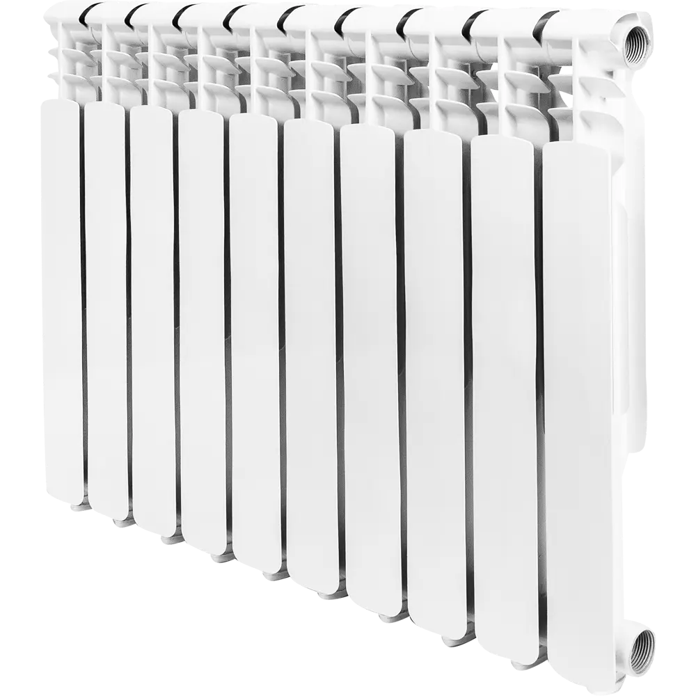 Радиатор Monlan Aluminium 500/70 алюминий 10 секций боковое подключение цвет белый STLM-2104579 - Вид №1