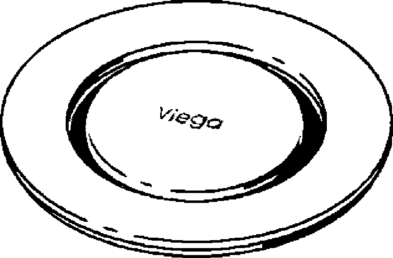 Канализационная арматура  Решетки  Круглый VIEGA 617 172 *) Модель 4976.40 Santreyd  - Вид №1