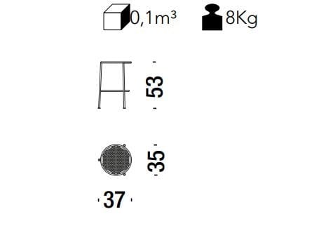 Круглый стальной журнальный столик MOROSO Work is Over ARCH-00100539 - Вид №2