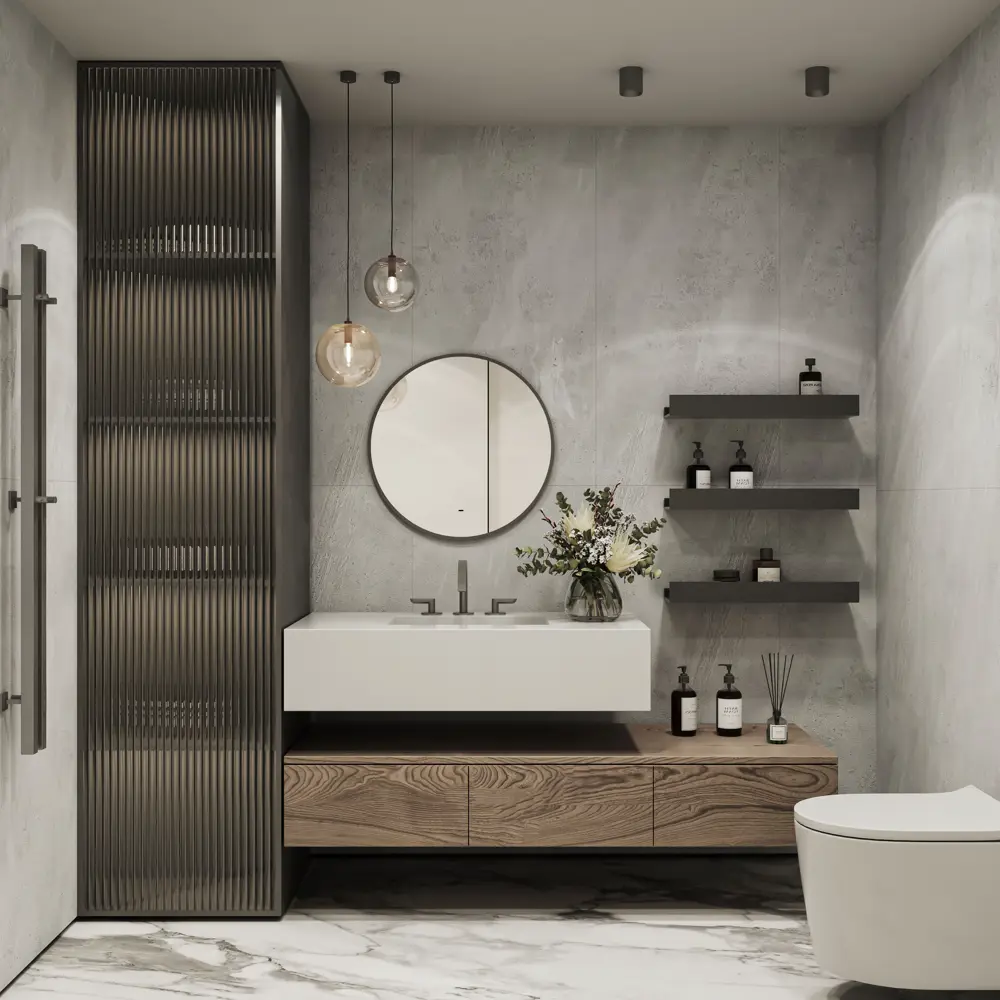 Зеркало в ванную комнату Bloom 60 см круглое с подсветкой CONTINENT Зеркало с LED-подсветкой STLM-2093071 - Вид №8