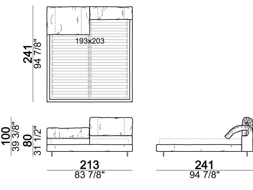Двуспальная кровать с мягким изголовьем Arketipo CRAZY DREAM ARCH-00076856 - Вид №8