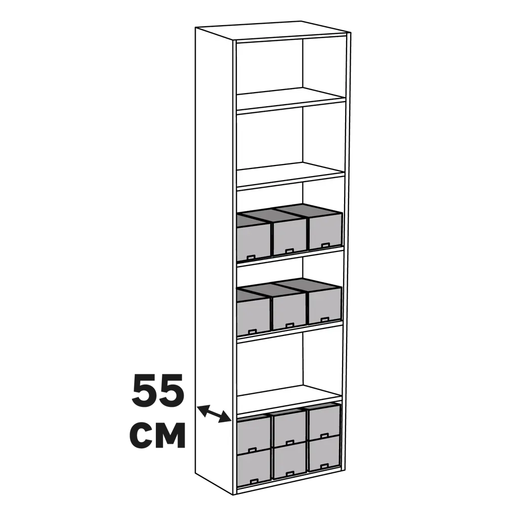 KONSENSA Органайзер для гардероба с HPV-пленкой 17,5×51,5×16 см 89397831 STLM-1564925 - Вид №6