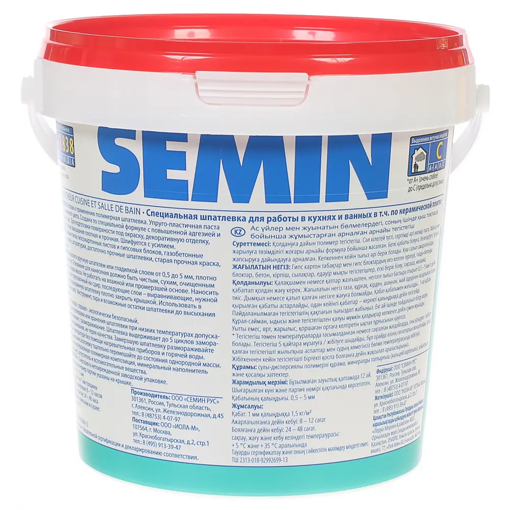 Шпатлевка выравнивающая по плитке Semin 1.5 кг да STLM-2029299 - Вид №1