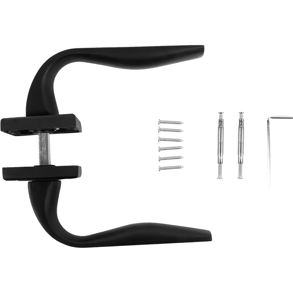 Ручка дверная на розетке Z 202 BP, цвет чёрный PALLADIUM STLM-2008754 - Вид №2