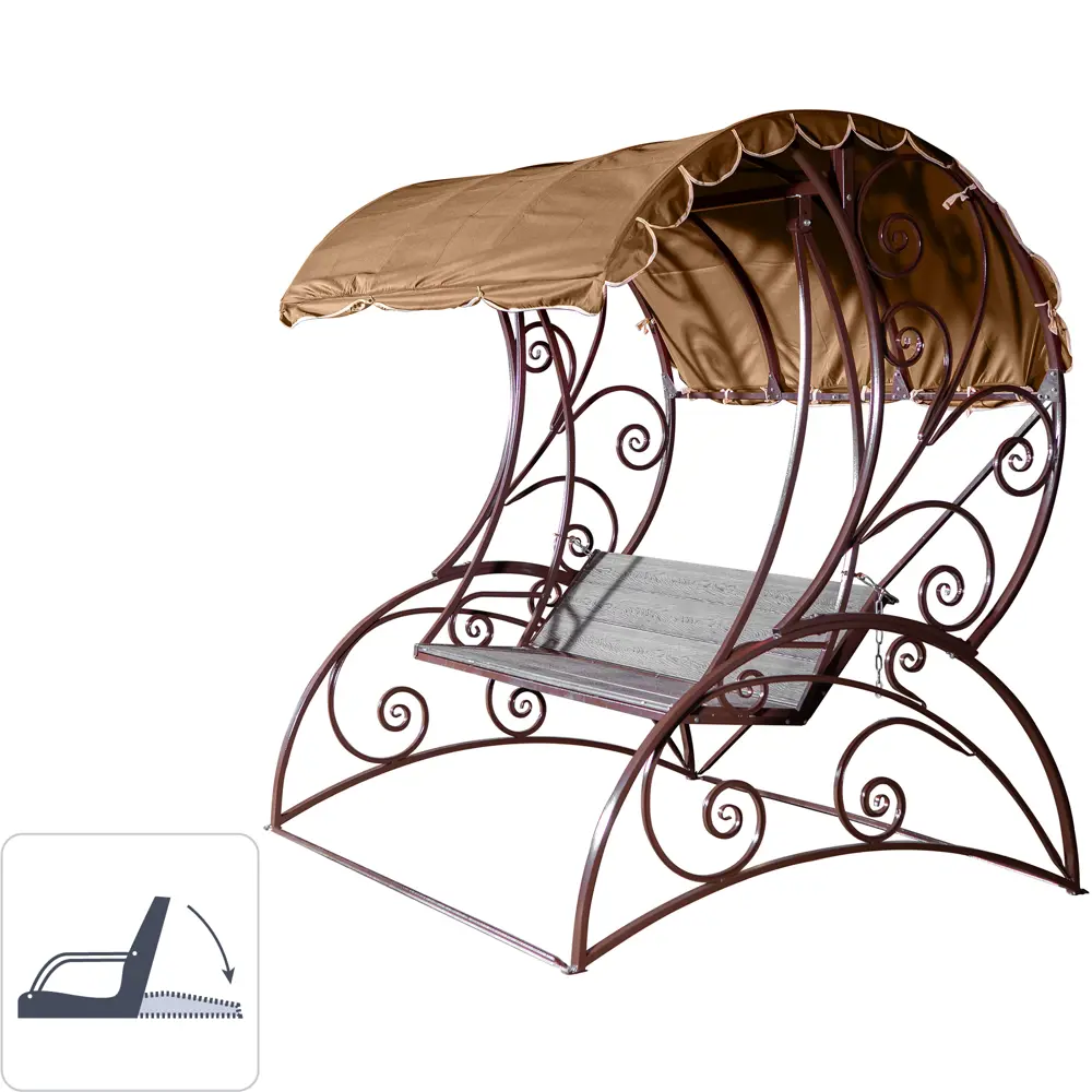 Качели садовые Престиж 4-х местные до 300 кг коричневый Santreyd STLM-2150221