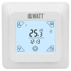Терморегулятор для теплого пола TS электронный программируемый цвет белый IQWATT