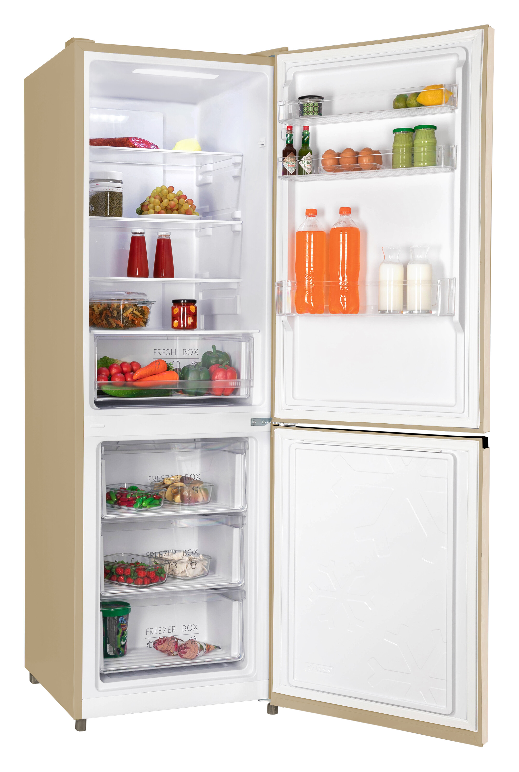 9069203 Холодильник с морозильником   Nordfrost RFC 350D NFYm бежевый STDN-0034208 - Вид №1
