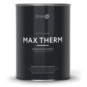 91922372 Эмаль Elcon термостойкая MAX Therm бежевая до 400ºС 0.8 кг STLM-1327888