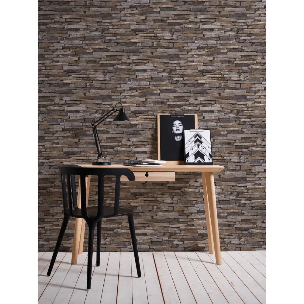 Обои флизелиновые «Камень» бежевые 0.53х10 м AS9142-17 A.S. Creation Wood'nStone STLM-2045631 - Вид №5