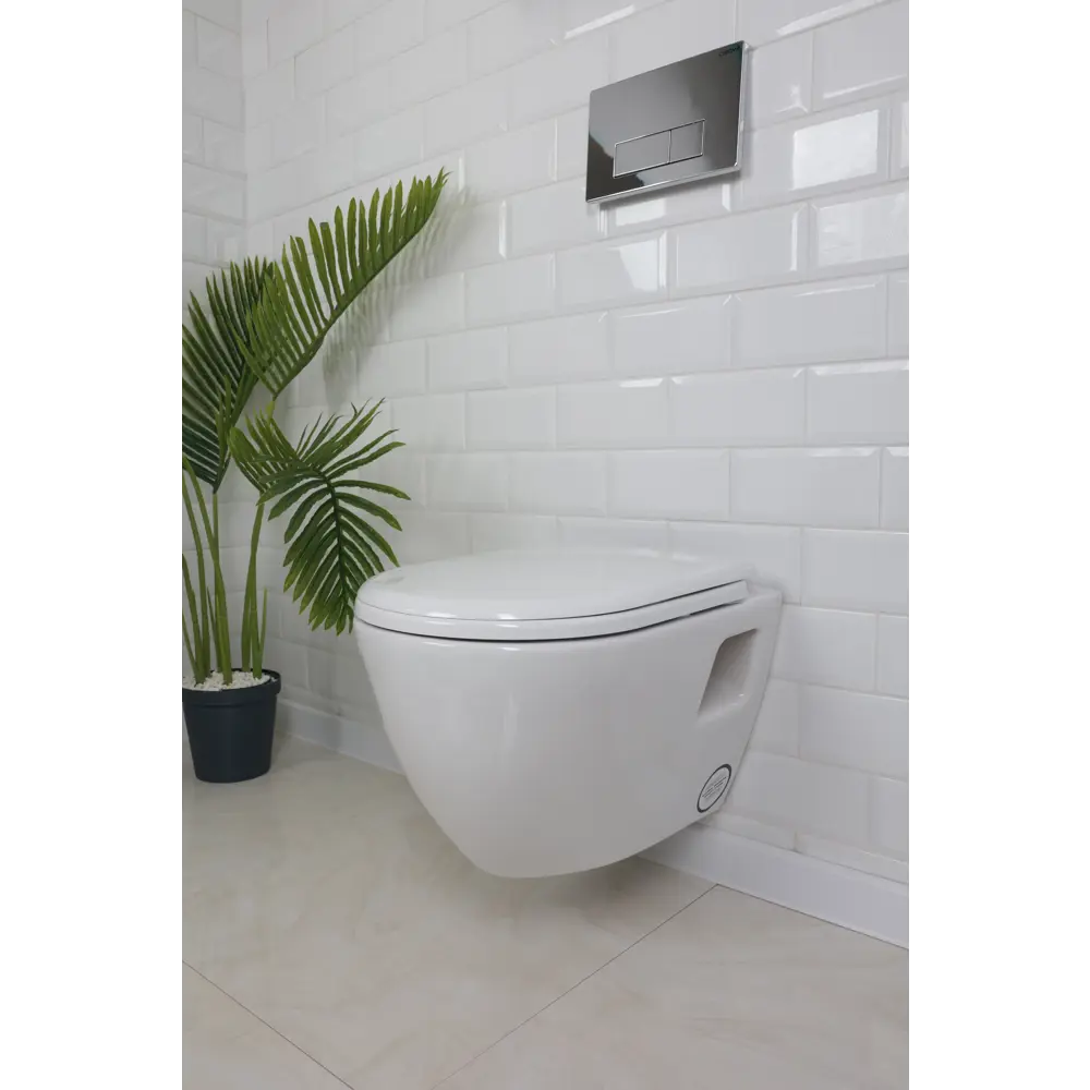 Комплект инсталляция с унитазом Creavit Terra TP325-11CB00E-0000, с микролифтом, клавиша цвет хром STLM-2158332 - Вид №2