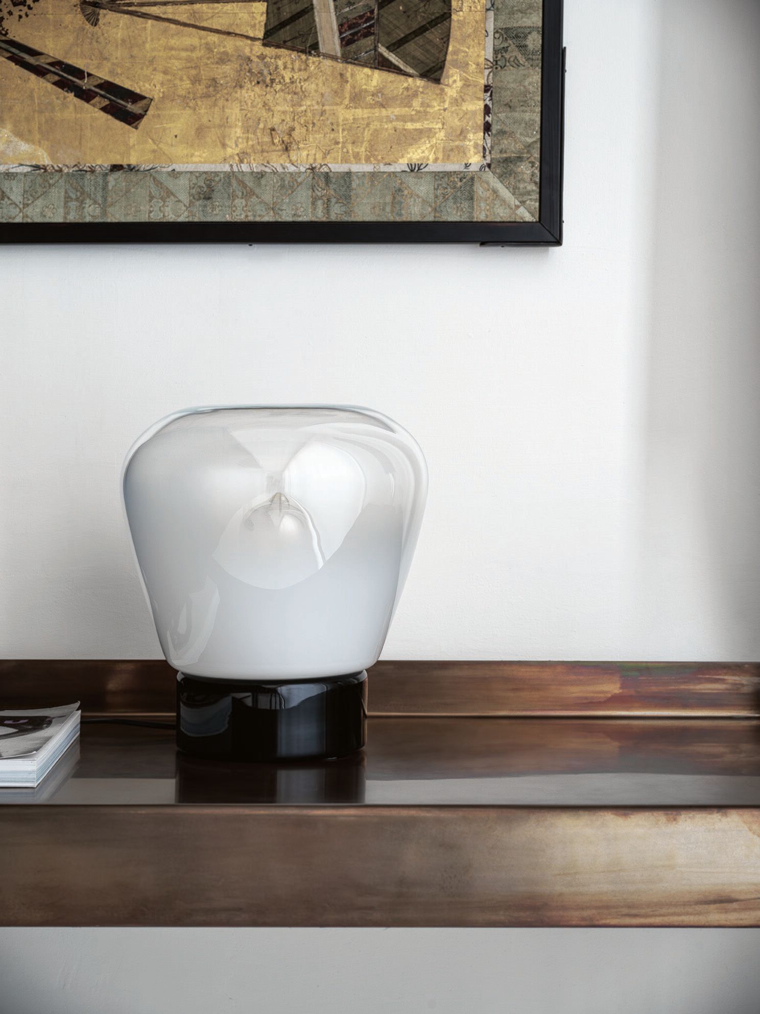 Стеклянная настольная лампа Bontempi Casa STONE ARCH-00121483 - Вид №1