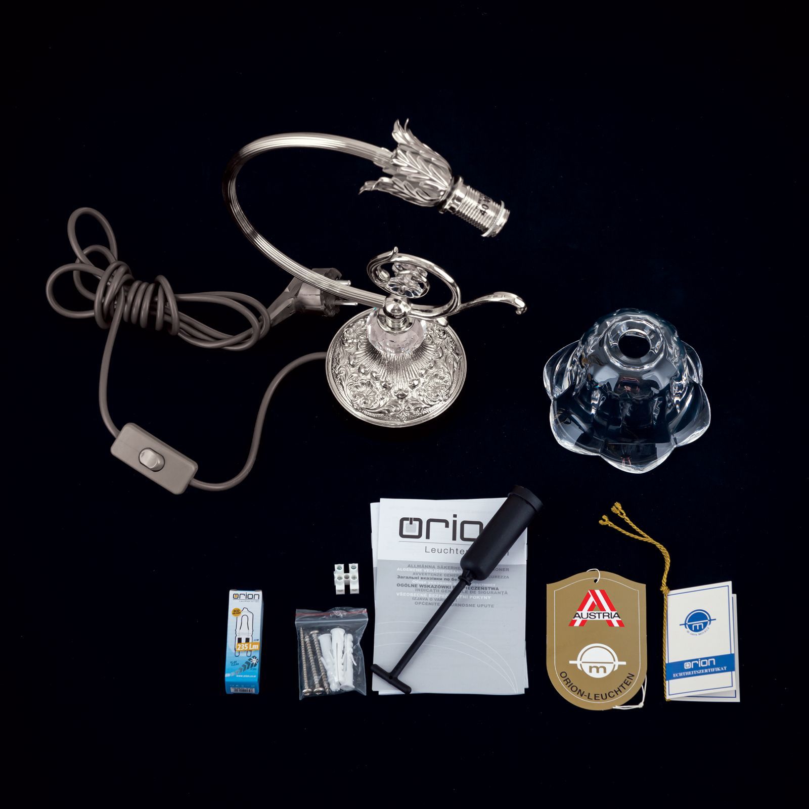 Кристалл и латунь настольная лампа Orion La Boheme ARCH-00007898 - Вид №3