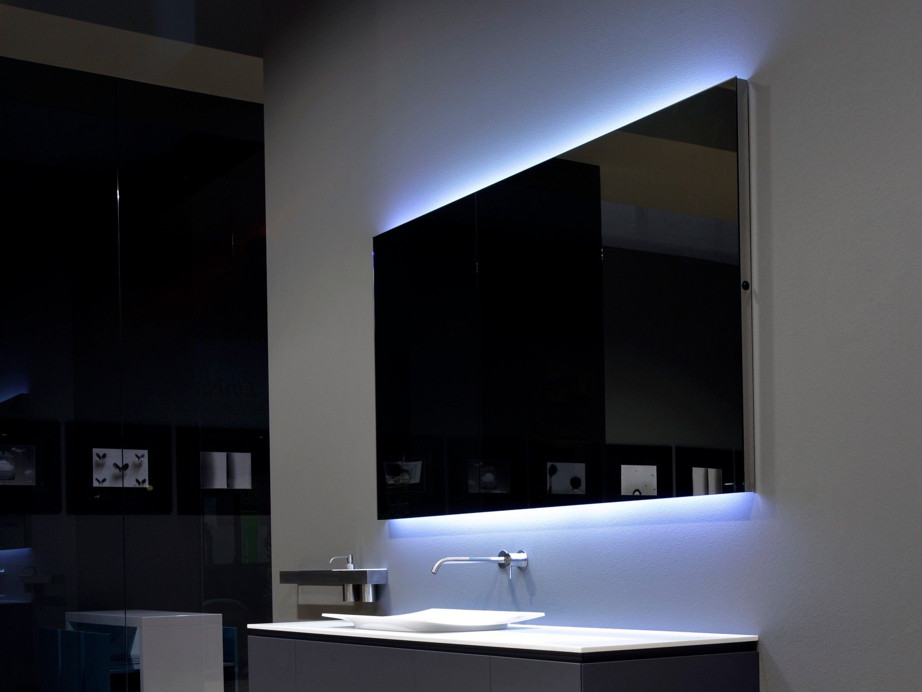 Прямоугольное зеркало со встроенным настенным освещением Antoniolupi FLASH90-125 ARCH-00150413 - Вид №1