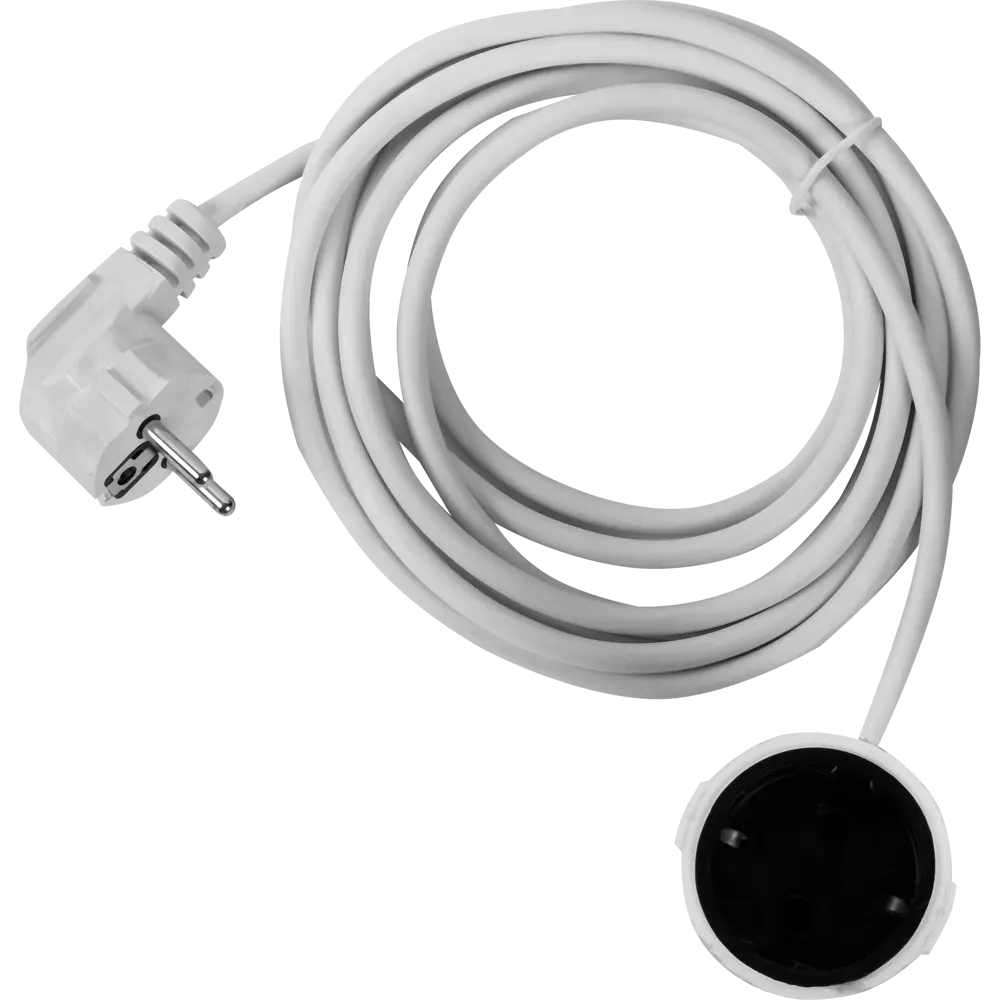 Удлинитель с заземлением для маломощной техники 1 розетка 3 м цвет белый Santreyd STLM-2124230