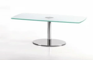 TALIN Прямоугольный журнальный столик из стали и стекла для гостиной Basic