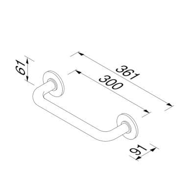 Металлическая ручка для ванной комнаты Geesa отель ARCH-00126477 - Вид №3