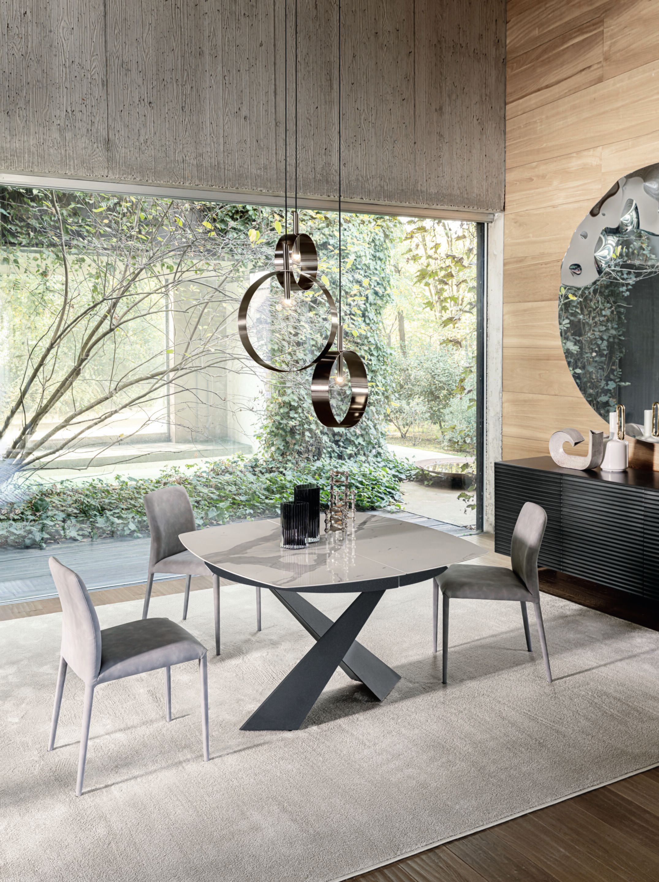 Фиксированный и выдвижной круглый или квадратный стол RIFLESSI ARCH-00033604 - Вид №1