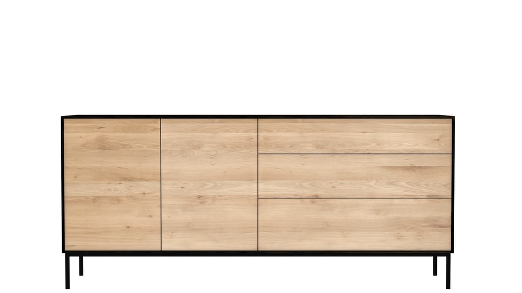 Шкаф из дуба с распашными дверцами с ящиками Ethnicraft Blackbird ARCH-00131623 - Вид №1