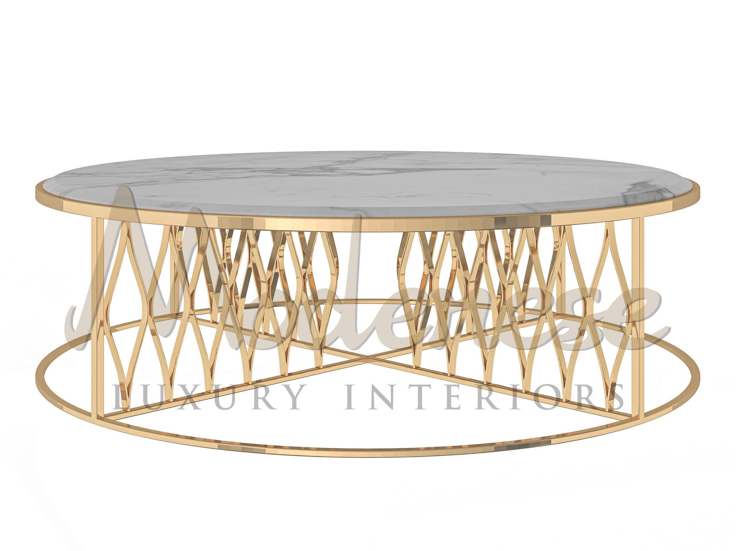 Круглый мраморный журнальный столик Modenese Luxury Interiors SOVREIGN MARBLE ARCH-00149833 - Вид №1