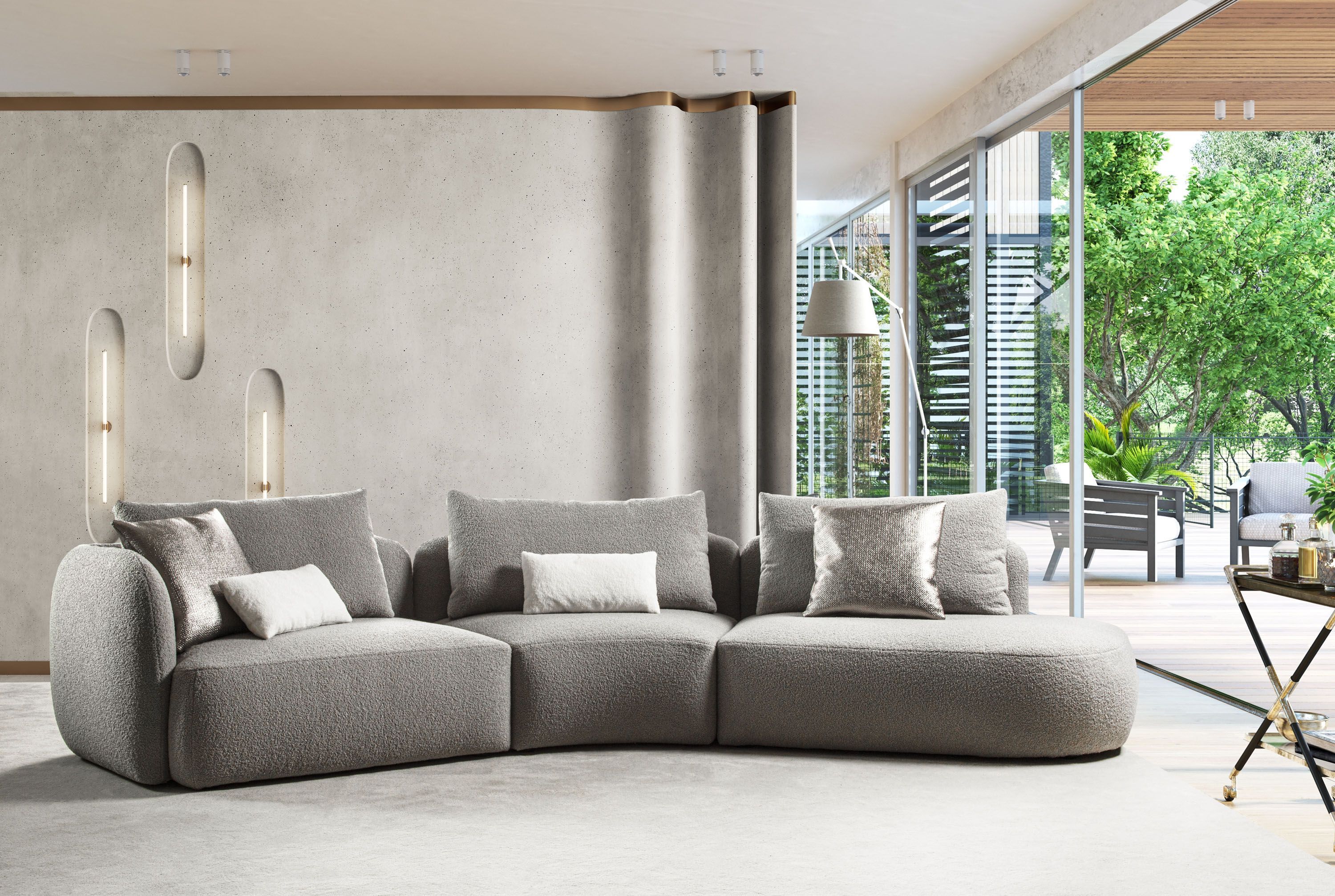 Тканевый съемный изогнутый модульный диван GRUPPO FOX день Фокса ARCH-00099801 - Вид №6