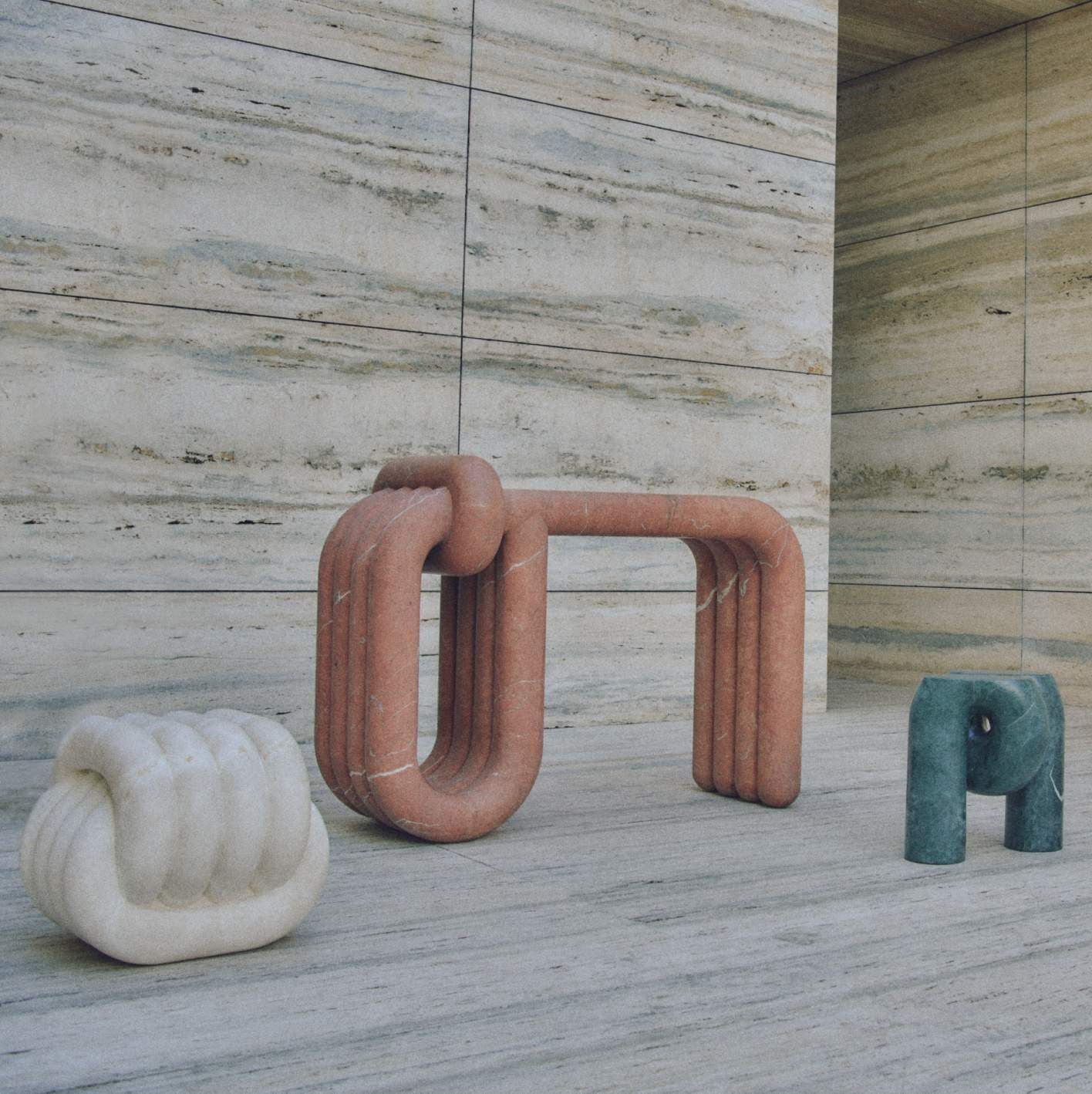 Мраморный консольный стол Kelly Wearstler Nudo ARCH-00132721 - Вид №5