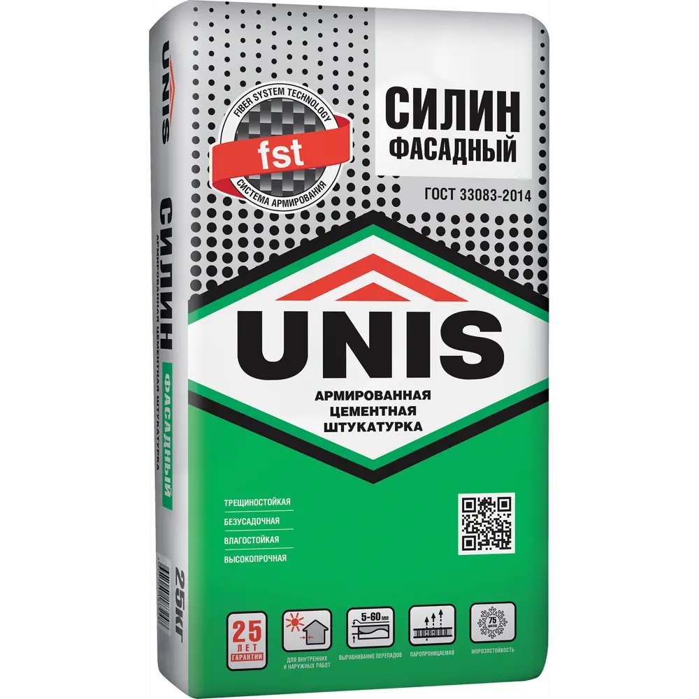 Штукатурка цементная Unis Силин фасадная 25 кг STLM-2008974