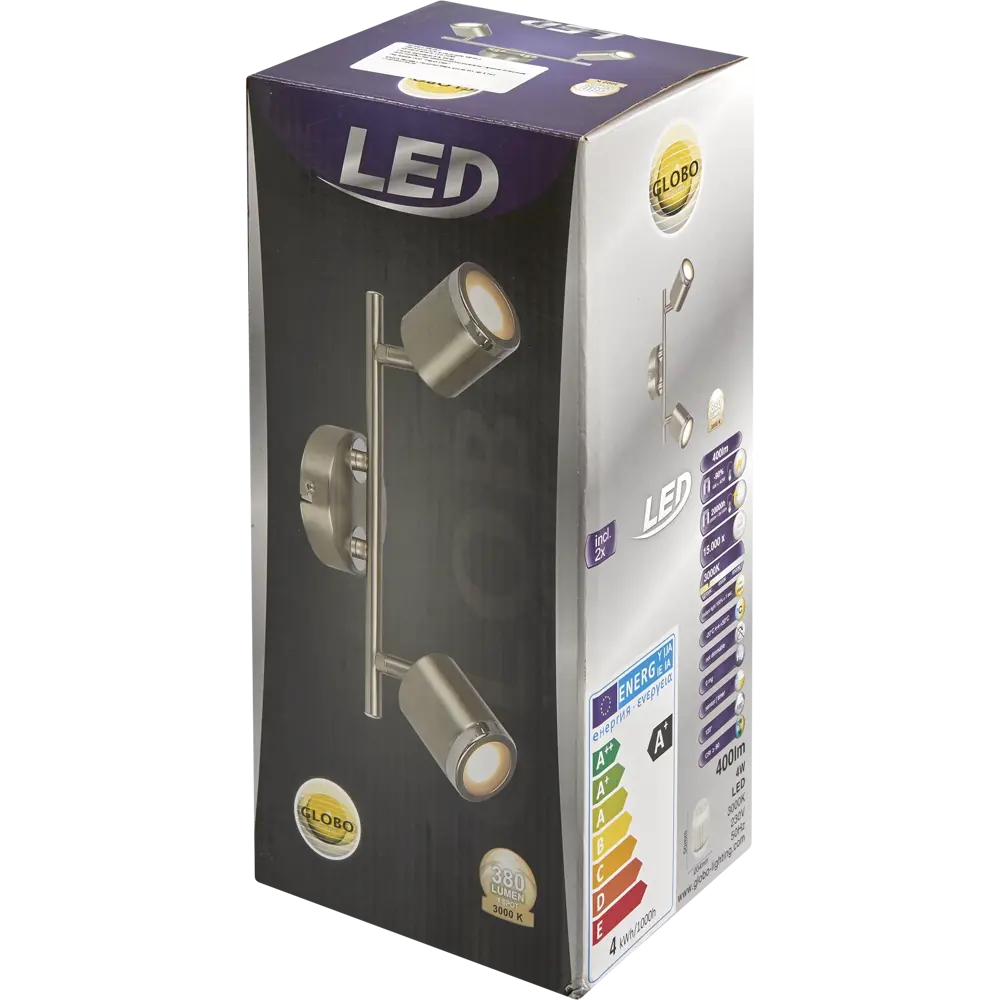 Спот светодиодный Globo 56958, 2x5 Вт, цвет матовый никель STLM-2002675 - Вид №6