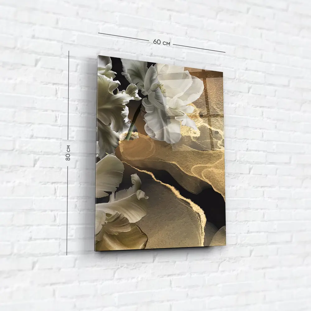 Картина на стекле Белые ирисы 3 60x80 см 85283013 STLM-2058176 ARTABOSKO  - Вид №5