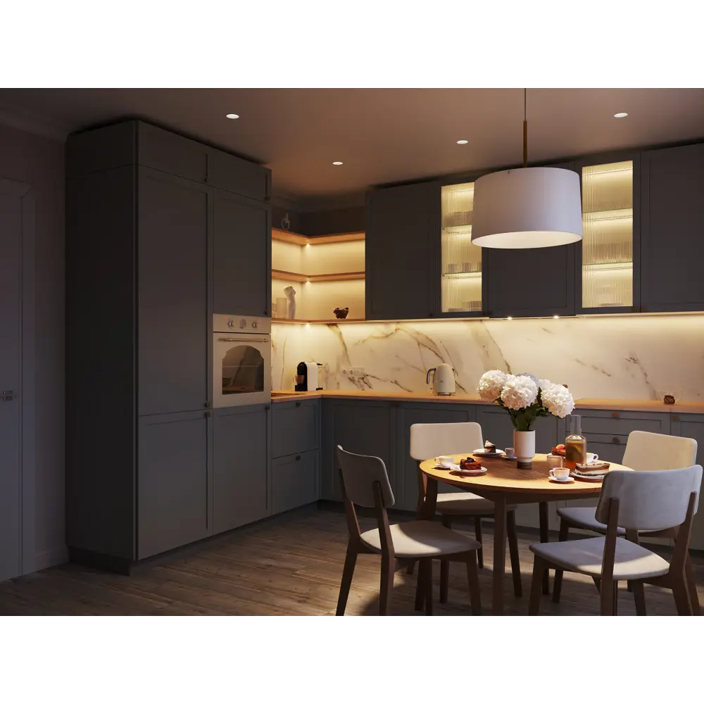 Фальшпанель Konsensa Кинель для кухни серо-зеленого цвета 89398719 STLM-1566058 - Вид №10