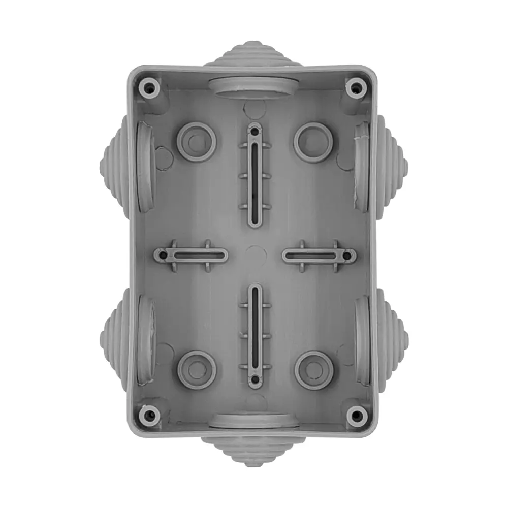 Распределительная коробка открытая LEXMAN D 120x80x50 мм 6 вводов IP55 цвет серый STLM-2100740 - Вид №1