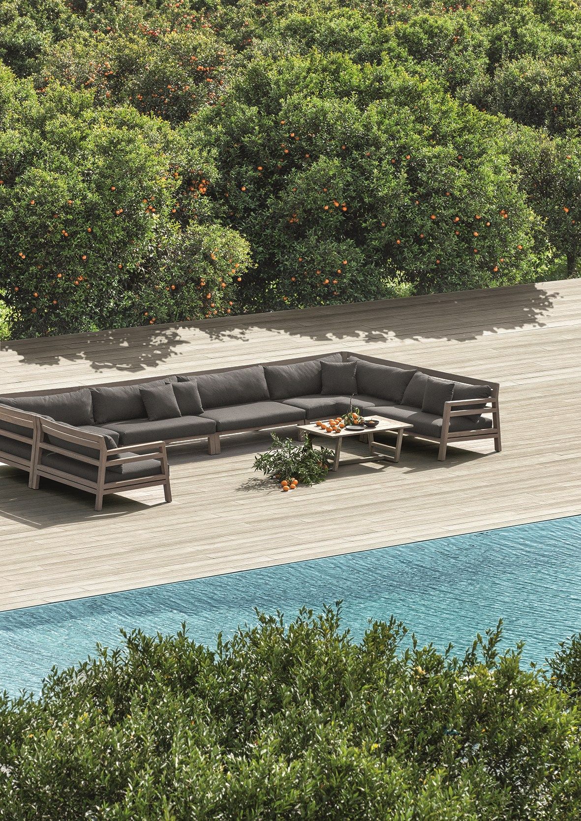 Тканевый модульный садовый диван Ethimo Costes ARCH-00068748 - Вид №1