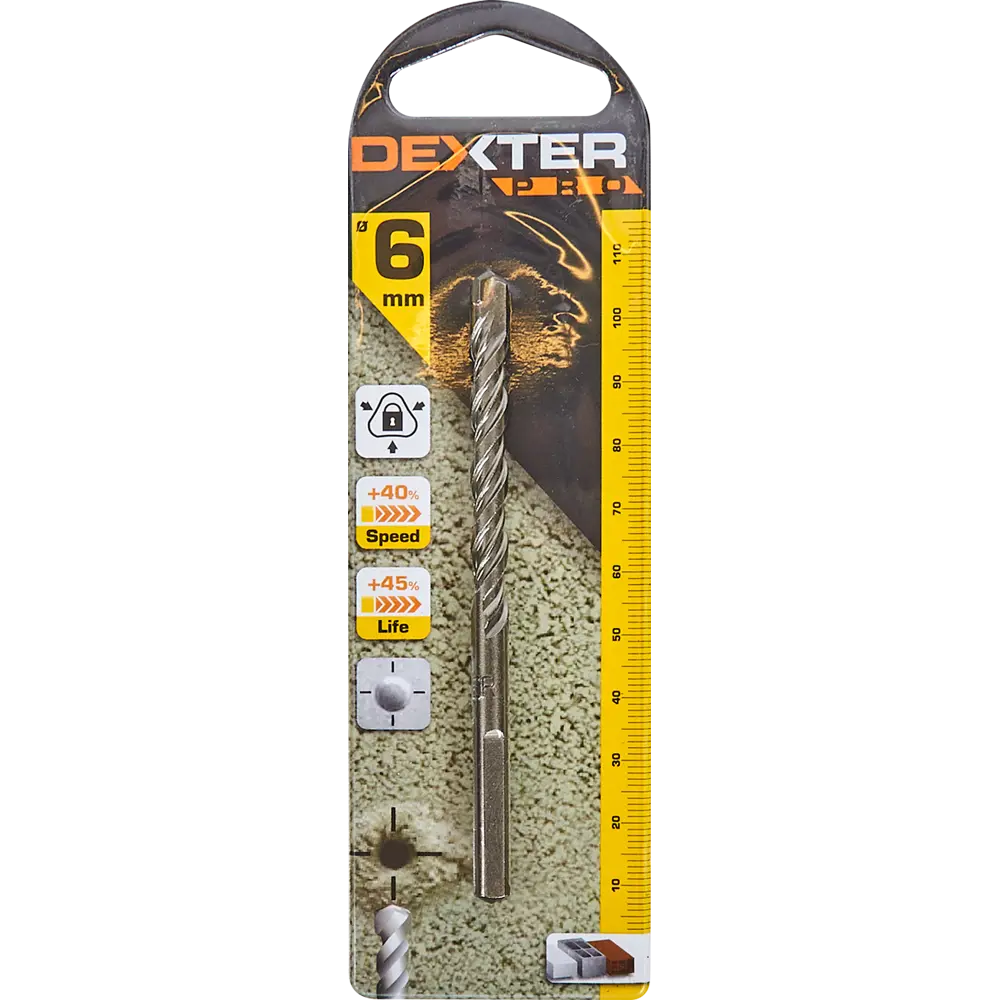 Сверло по бетону Dexter к. Pro 6x100мм STLM-2181079 - Вид №3