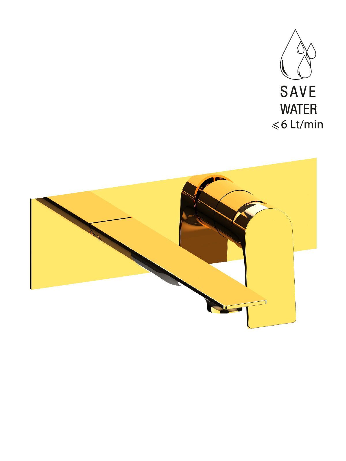 Настенный смеситель для раковины с пластиной Rubinetterie Frattini Нарцисс ARCH-00076852 - Вид №2